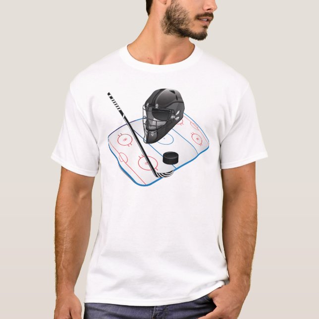 Ishockeymanar grundläggande T-tröja T-shirt (Framsida)