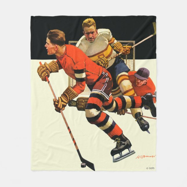 Ishockeymatch Fleecefilt (Framsidan)