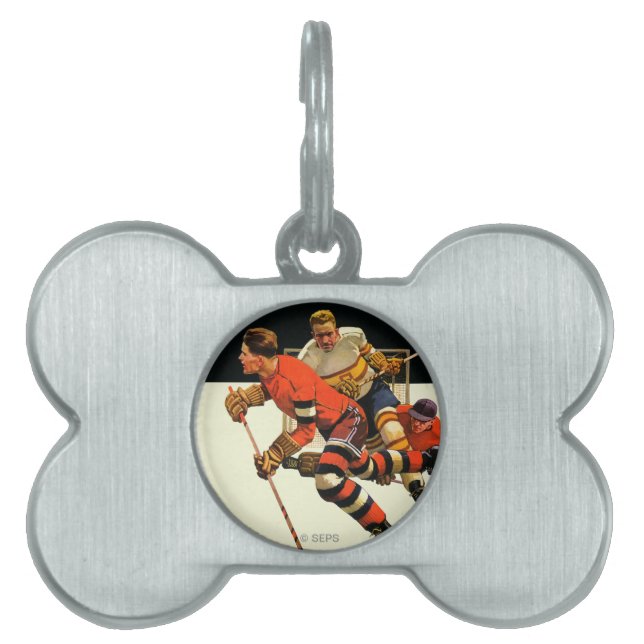 Ishockeymatch Namnbricka Husdjur (Framsidan)