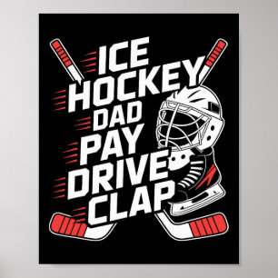 Ishockeypappa Betala Drive Klappa, Hockey Pappa Poster