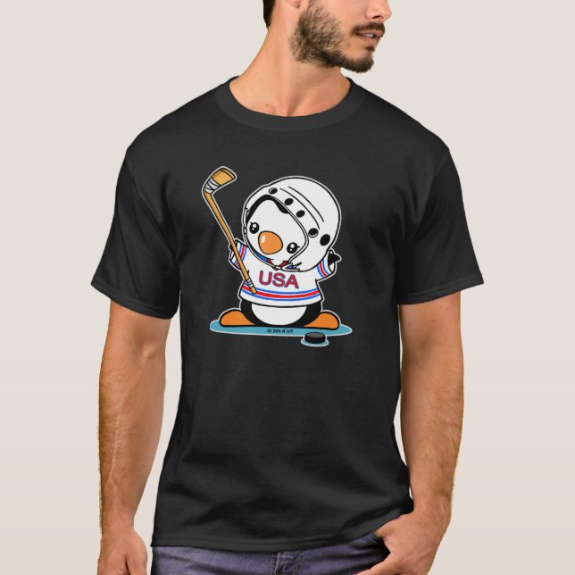 Ishockeypingvin Tee (Framsida)