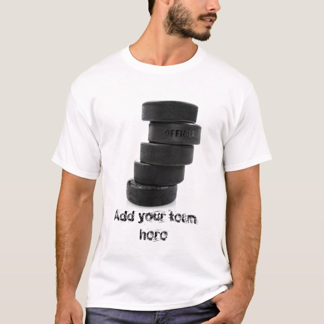 Ishockeypuckar ... Hockey Puck T-shirt (Framsida)