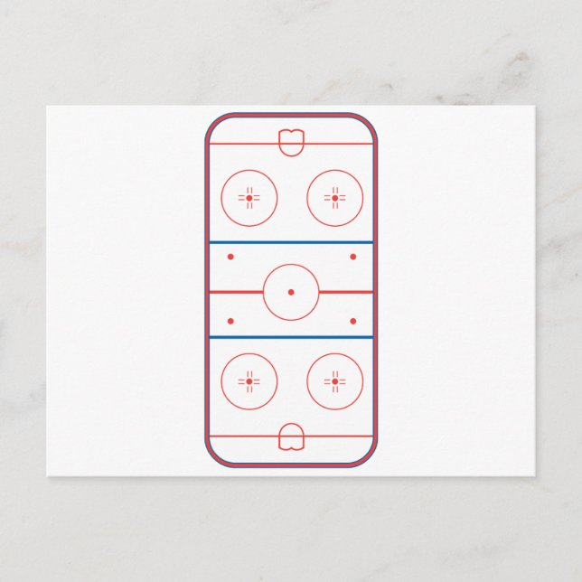 ishockeyrinkgrafisk vykort (Framsida)