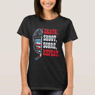 Ishockeyskridsko Shooy-poäng Upprepa spelare män P T Shirt