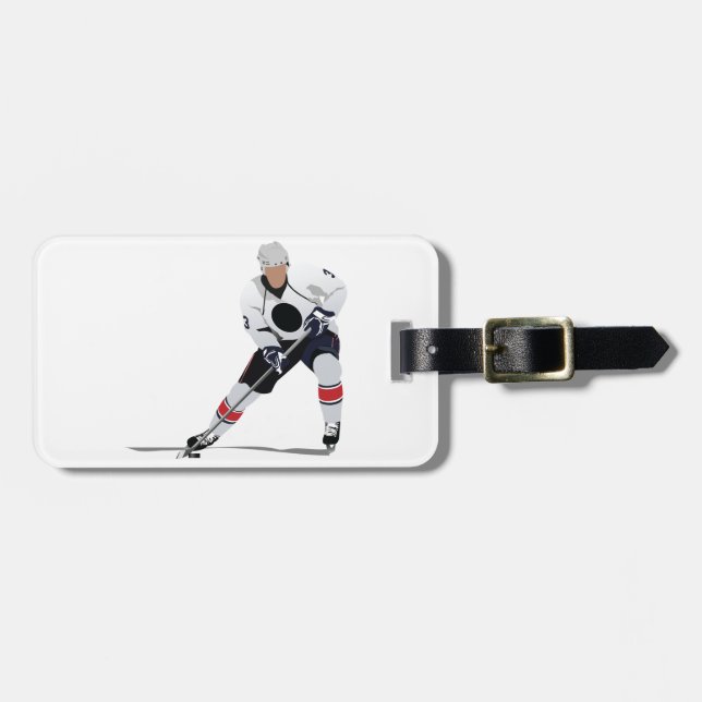 Ishockeyspelare Bagagebrickor (Horisontell Framsida)