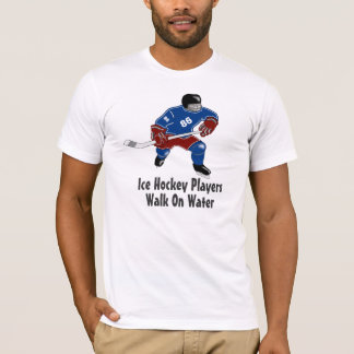 Ishockeyspelare går på vatten t-shirt
