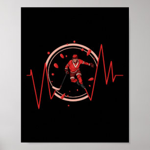 Ishockeyspelare Hjärtbeat Vintersport Poster