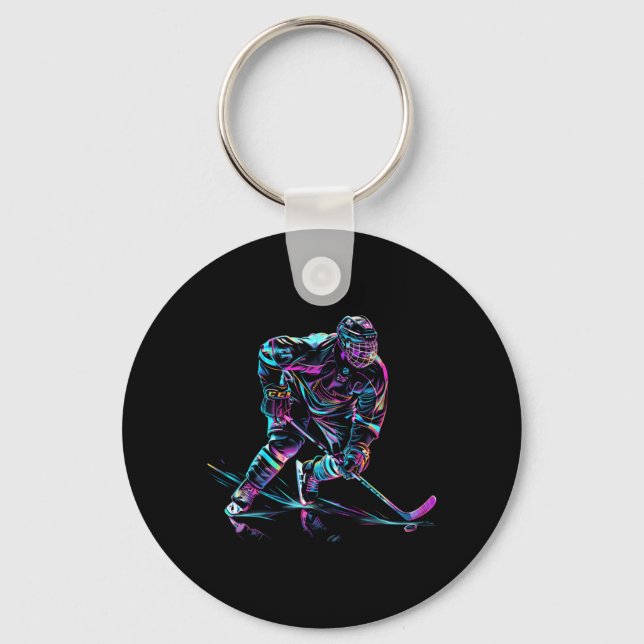 Ishockeyspelare Ishockey prestation Nyckelring (Framsida)