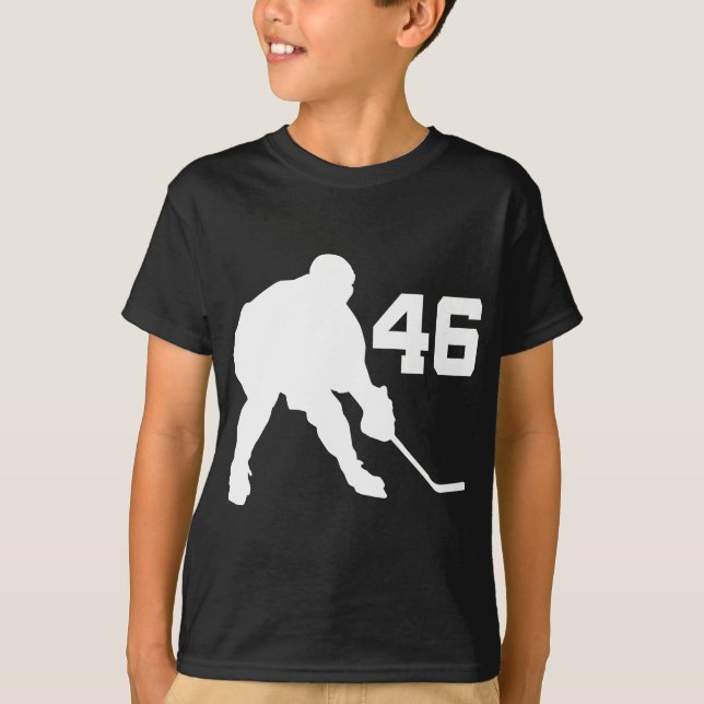 Ishockeyspelare Jersey numrerar 46 T Shirt (Framsida)