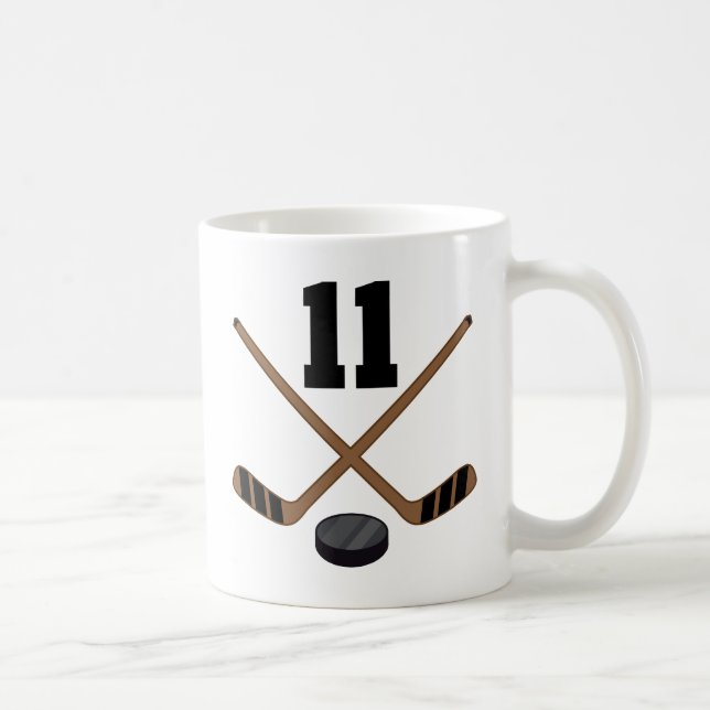 Ishockeyspelare Jersey numrerar gåva 11 Kaffemugg (Höger)