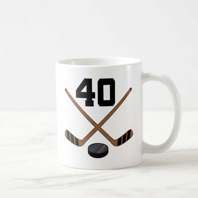 Ishockeyspelare Jersey numrerar gåva 40 Kaffemugg (Höger)