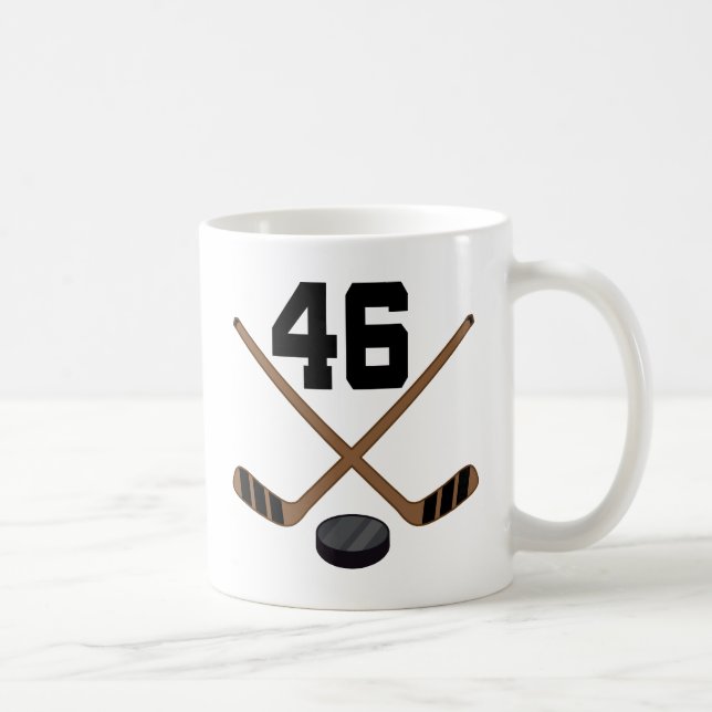 Ishockeyspelare Jersey numrerar gåva 46 Kaffemugg (Höger)