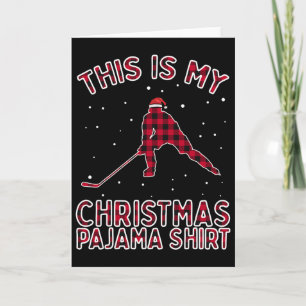 Ishockeyspelare jul pyjamas rolig jul present kort