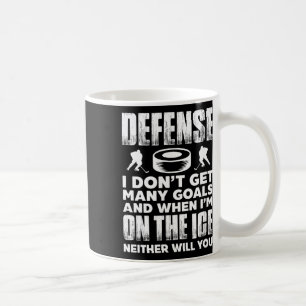 Ishockeyspelare Målvakt Försvar Jag Får Inte Många Kaffemugg