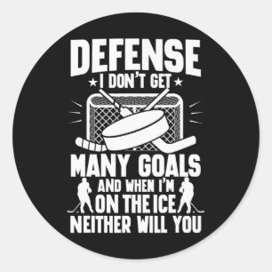 Ishockeyspelare Målvakt Försvar Jag Får Inte Många Runt Klistermärke