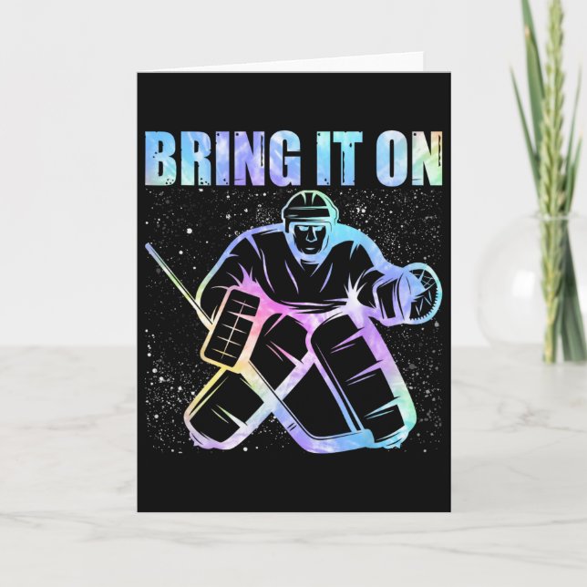 Ishockeyspelare Målvakt Ishockey Målvakten Hoc Kort (Framsida)