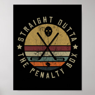 Ishockeyspelare Målvakt Puck Ansiktsmask Lag Outfi Poster