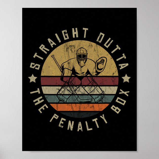 Ishockeyspelare Målvakts Tröja Puck Ansiktsmask Te Poster (Framsidan)