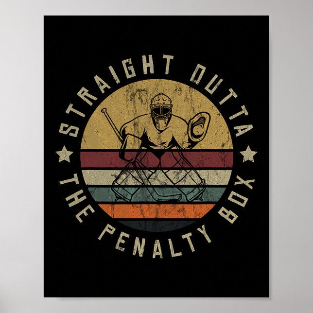 Ishockeyspelare Målvakts Tröja Puck Ansiktsmask Te Poster (Framsidan)