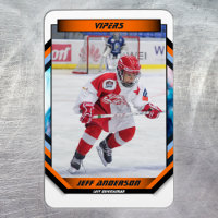 Ishockeyspelare Minnessak På Cool Orange Anpassad