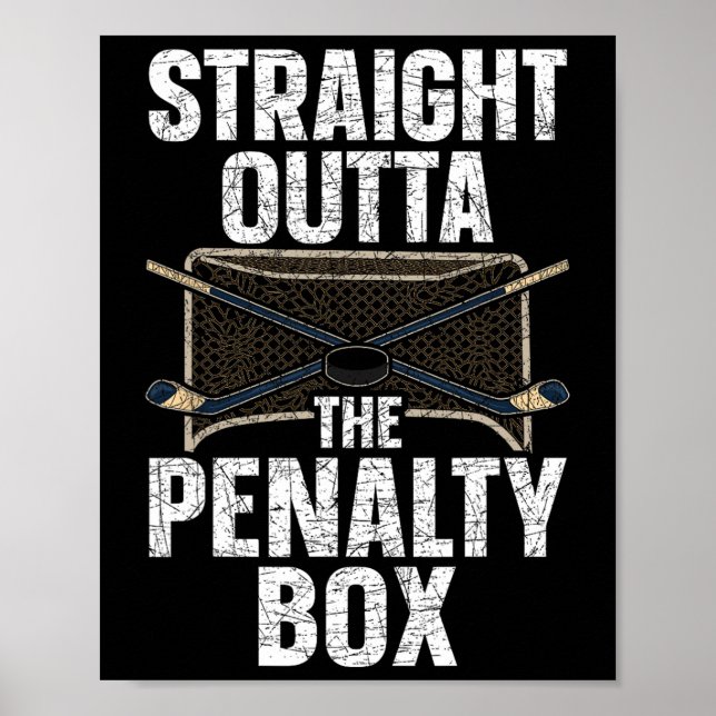 Ishockeyspelare rakt från straffboxen I Poster (Framsidan)