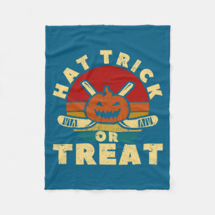 Ishockeyspelare Tränare Halloween Pumpa Hatt Tric Fleecefilt