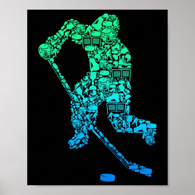 Ishockeyspelare Ungdom Män Barn Pojkar  Poster (Framsidan)