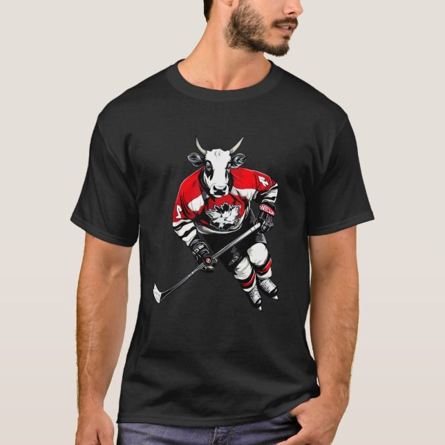 Ishockeyspelarkossa T Shirt (Framsida)