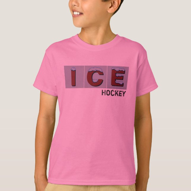 IshockeyT-tröja - pojkar - flickor Tee (Framsida)