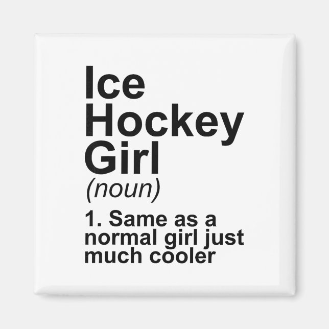 Ishockeytjej Definition  Magnet (Framsidan)