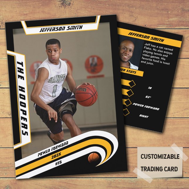 Ishockeyträffkort i livlig gul färg (Unleash the Future of Basketball Collectibles with the Basketball Trading Card in Lively Yellow)