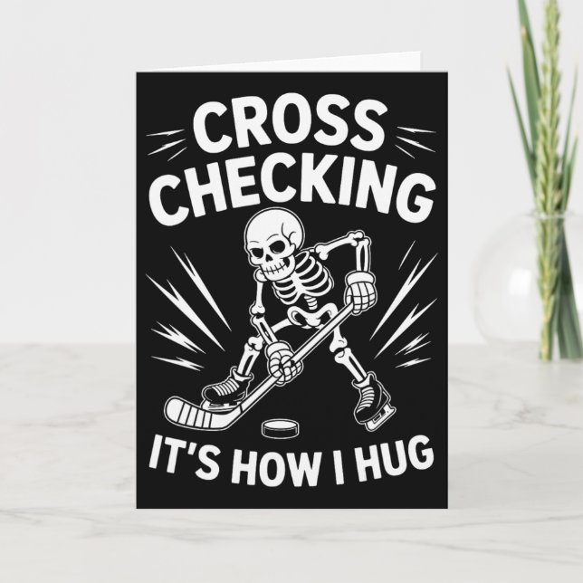 Ishockeytränare spelare, Cross Checking Det är så  Kort (Framsida)