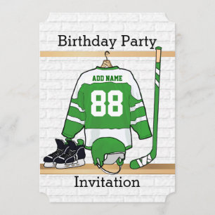 Ishockeytröja födelsedagsinbjudningar inbjudningar