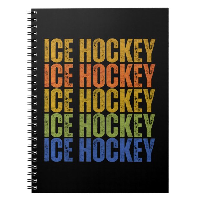 Ishockeytypografi Anteckningsbok (Framsidan)