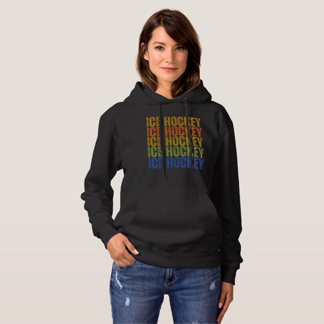 Ishockeytypografi T Shirt (Hel framsida)