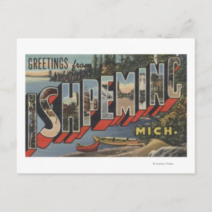 Ishpeming Michigan - Stora Brev-scenerna Vykort