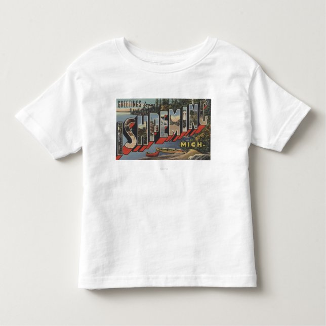 Ishpeming Michigan - stora brevplatser Tee Shirt (Framsida)