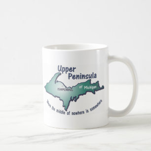 Ishpeming övrepeninsulamittet av ingenstans kaffemugg