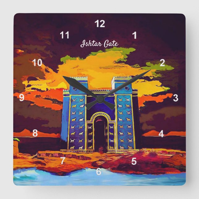 Ishtar Grind Fyrkantig Klocka (Framsida)