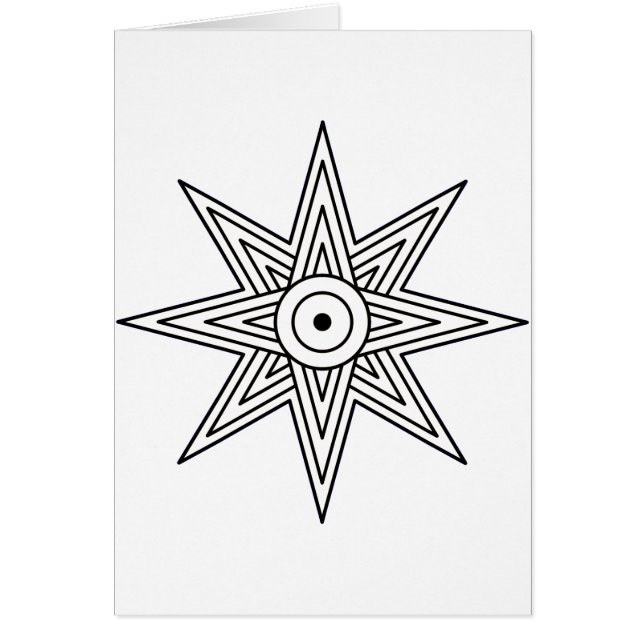 Ishtar stjärnasymbol hälsningskort (Framsidan)