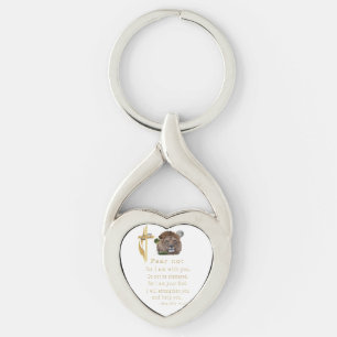 Isiah Twisted Heart Silverfärgad Nyckelring