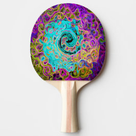 Isig Aqua Blue Groovy Abstrakt Retro Liquid Swirl Pingisracket