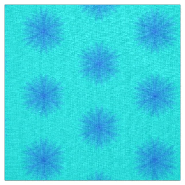 Isig Aqua och Blue Snowflake Mönster Tyg (Prov)