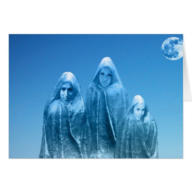 Isig blå himmel hälsningskort (Framsidan Horizontal)