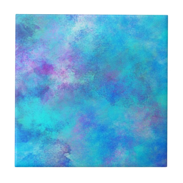 Isig Blue Abstract Design Kakelplatta (Framsidan)