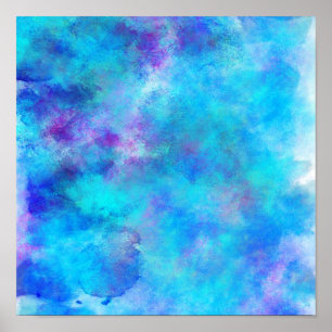 Isig Blue Abstract Design Poster