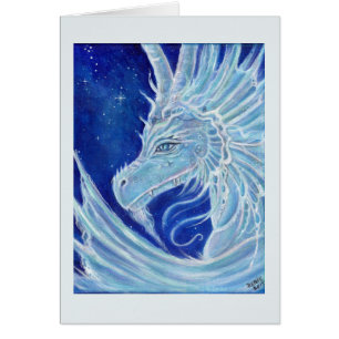 Isig Blue Dron Card av Renee L. Lavoie Hälsningskort