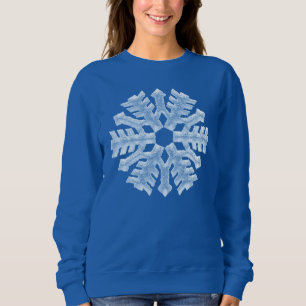 Isig Blue Frozen Snowflake Frosty Vinterjul T Shirt