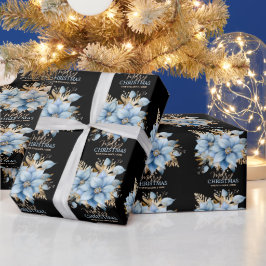 Isig Blue Guld Poinsettia - jultomte | NAMN Presentpapper