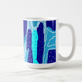 Isig Blue Ocean Abstrakt Kaffemugg